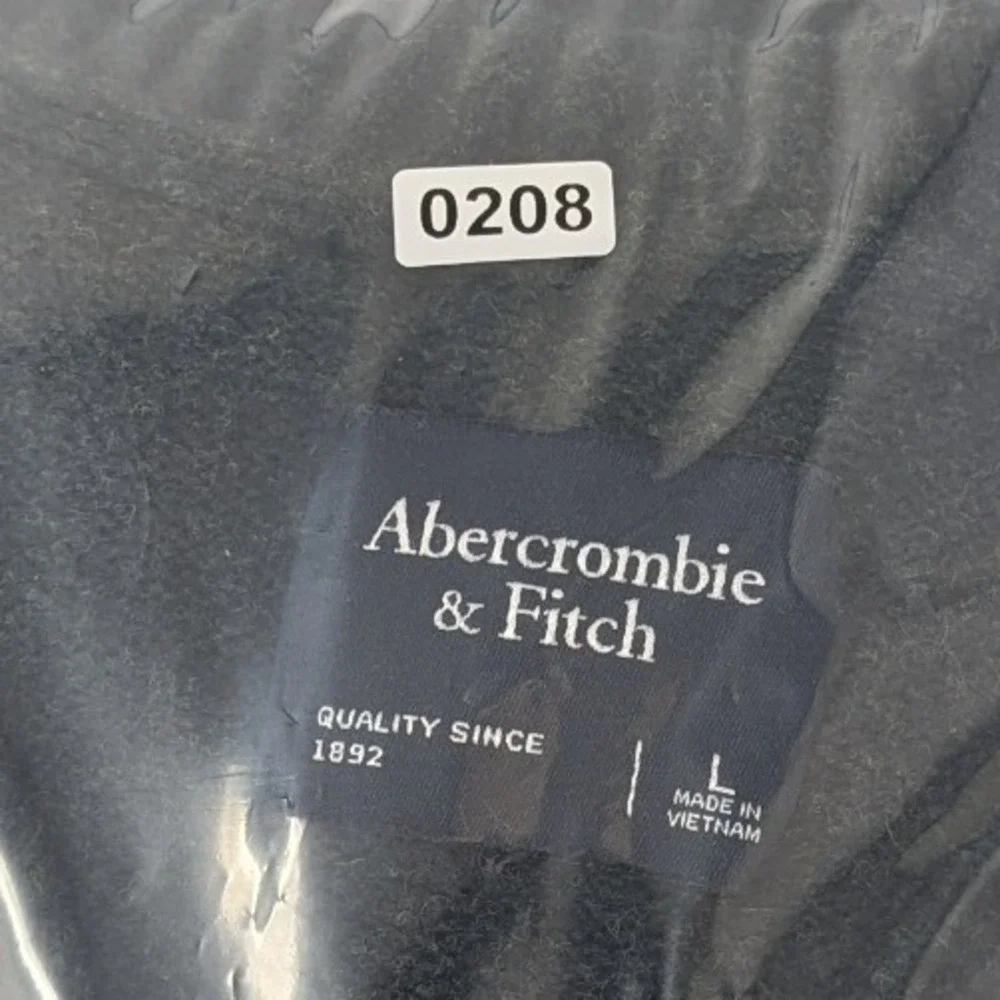 Abercrombie & Fitch Mens V-Neck Sweater Charcoal Gray Knit Large